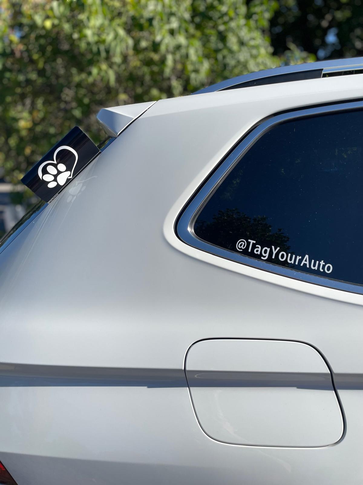 Custom Black Paws Lover Car Tag – Personalized Auto Accessory