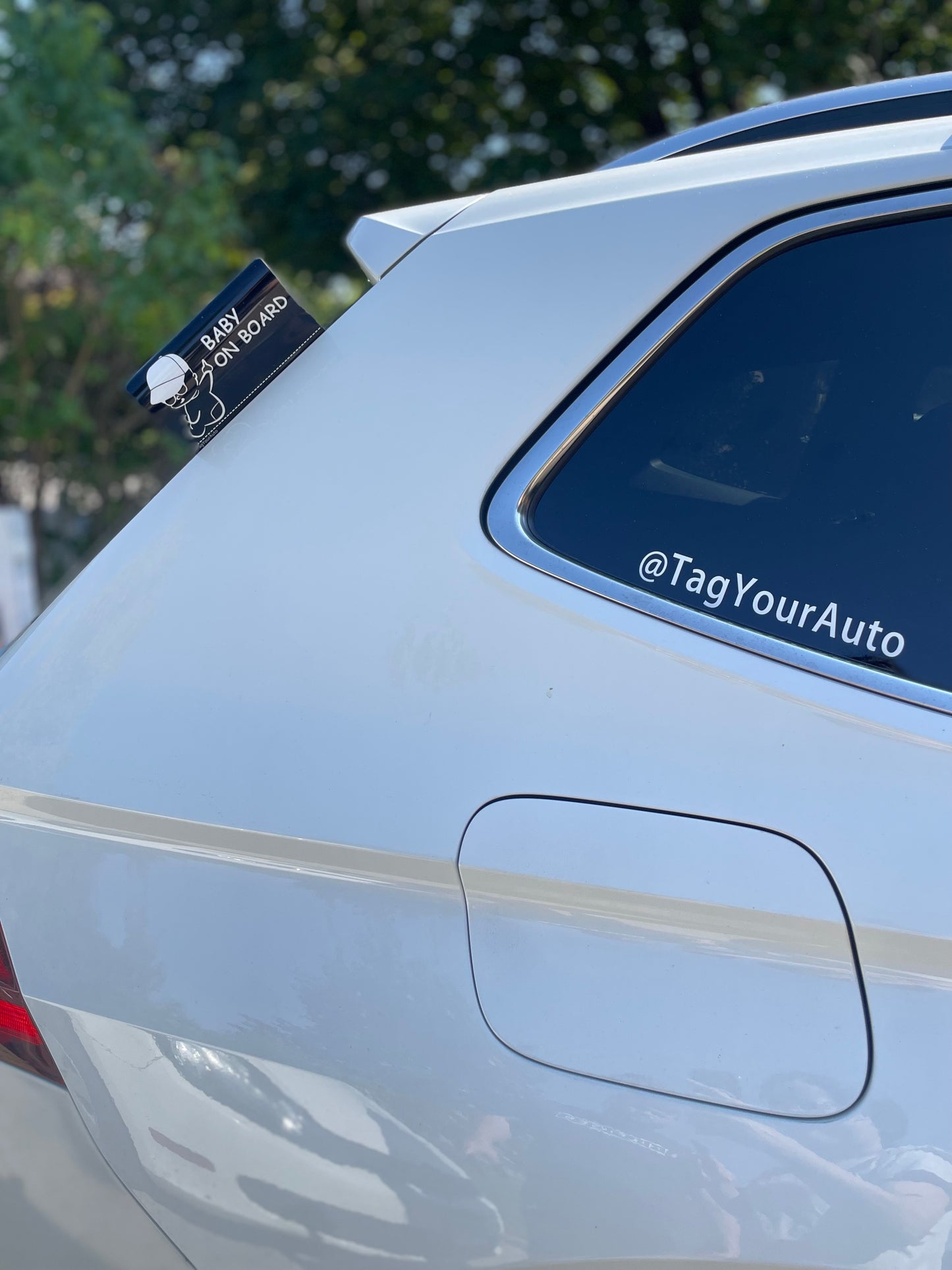 Custom Black - Baby On Board Car Tag – Personalized Auto Accessory